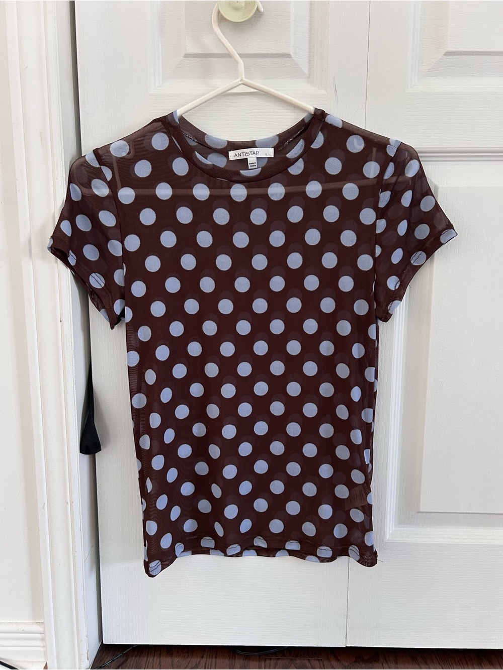 Anti star Brown Polka Dot Short Sleeve Tee
